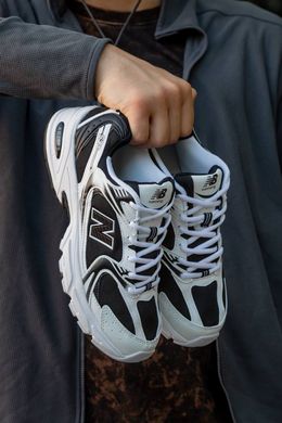 Кросівки New Balance 530 White Black (Білий, чорний) , Чорно-білий, 36