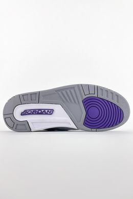 Кросівки Nike Air Jordan 3 White Violet (Білий), Білий, 36