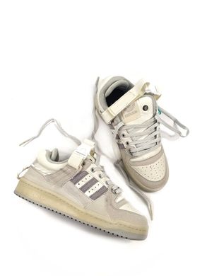 Кросівки Adidas Forum × Bad Bunny White Grey (Сірий), Сірий, 38