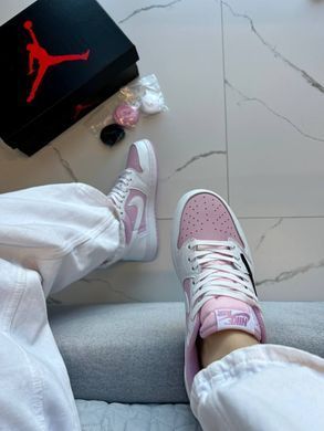 Кросівки NIKE AIR Jordan 1 Low Travis Scott Lilac White Black, Рожевий, 36