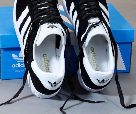 Кросівки Adidas Gazelle Black (Чорний, білий), Чорно-білий, 36
