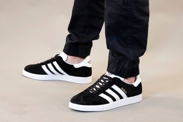 Кросівки Adidas Gazelle Black (Чорний, білий), Чорно-білий, 36