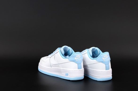 Жіночі кросівки NIKE AIR Force 1, білий, блакитний, Білий, 36