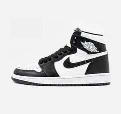 Кросівки Nike Air Jordan 1 Retro High White Black (Чорно-білі), Чорно-білий, 41