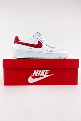 Кросівки Nike Air Force 1 Low '07 Essential White/Red/Gold, Білий, 36