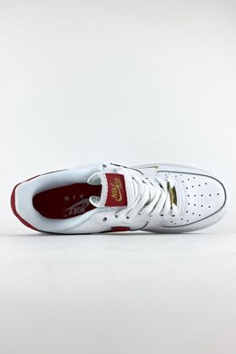 Кросівки Nike Air Force 1 Low '07 Essential White/Red/Gold, Білий, 36