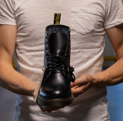 Берці Dr.Martens 1460 Black Logo (Чорний), Чорний, 36