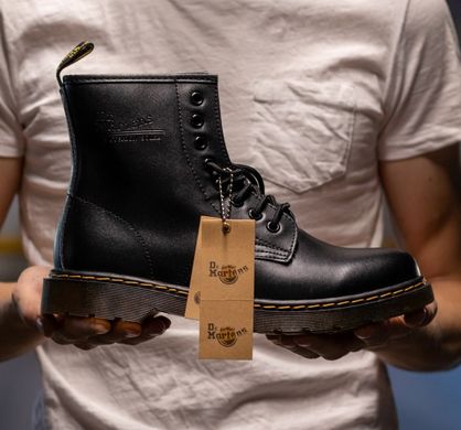 Берці Dr.Martens 1460 Black Logo (Чорний), Чорний, 36