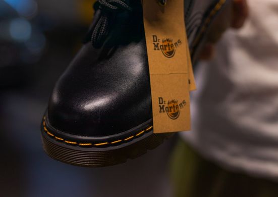 Берці Dr.Martens 1460 Black Logo (Чорний), Чорний, 36