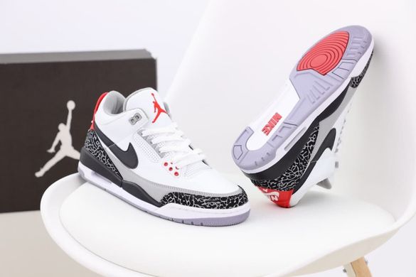 Кросівки Nike Air Jordan 3 White Snake (Білий) , Білий, 41