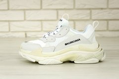 Кроссовки Balenciaga Triple S, белый, серый, бежевый, Бежевый, 40