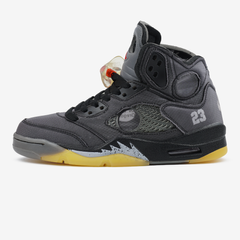 Кросівки Air Jordan 5 Retro x Off White Muslin, Сірий, 40