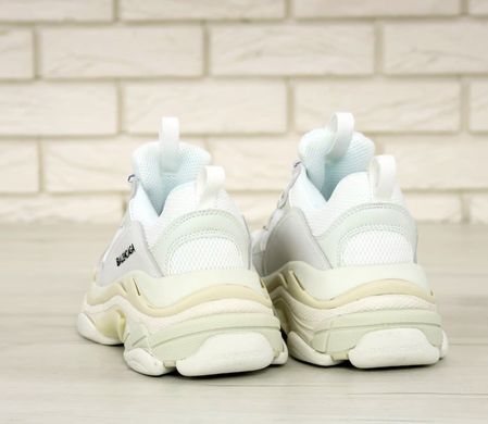 Кросівки Balenciaga Triple S White Gray (Сірий, білий) , Білий, 40