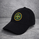 Кепка STONE ISLAND чорна з зеленим, Чорний, one size