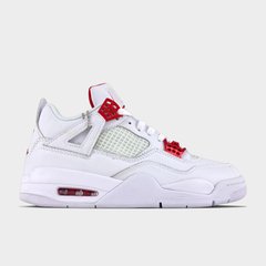 Кросівки Nike Air Jordan 4 Retro White Red (Білий/Червоний)						, Білий, 36