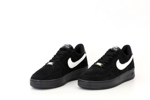 Кросівки Nike Air Force 1 Low Black Suede (Чорний), Чорний, 41