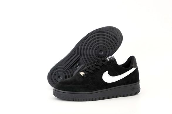 Кросівки Nike Air Force 1 Low Black Suede (Чорний), Чорний, 45