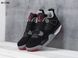 Кросівки Nike Air Jordan 4 Retro Black Grey (Чорний), Чорний, 36