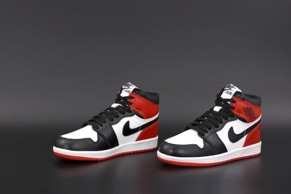 Зимові кросівки Nike Air Jordan 1 Winter ❄️ (чорний, білий, червоний) , Комбінований, 37