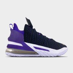Баскетбольные кроссовки Nike LeBrone 18 Black Violet (Черный), Черный, 37