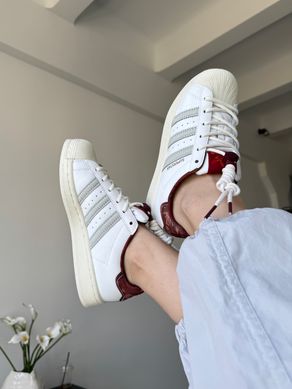 Кросівки Adidas Superstar White/Red, Білий, 36