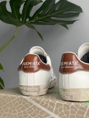 Кросівки Premiata Stevend 6483 Beige White Brown, Білий, 36