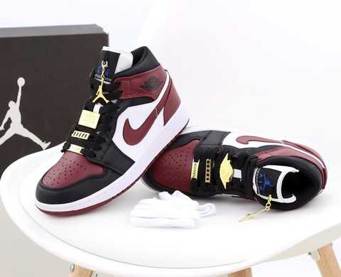 Jordan 1 mid sales burgundy