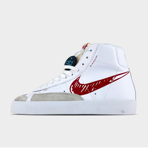 Кроссовки Nike Blazer Mid '77 White Red 