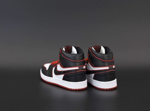 Кроссовки Nike Air Jordan 1 (черный, белый, красный), Комбинированный, 45