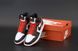 Кроссовки Nike Air Jordan 1 (черный, белый, красный), Комбинированный, 45