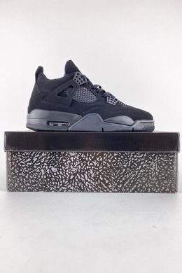 Кросівки Nike Air Jordan 4 Retro Black Cat (Чорний), Чорний, 41