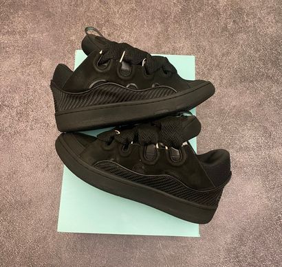 Снікерси LANVIN CURB Sneakers Black, Чорний, 45