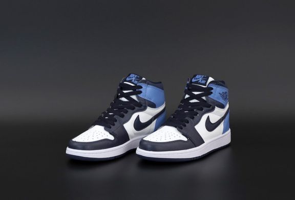 Кросівки Nike Air Jordan 1 Blue (Синій) , Чорний, 41