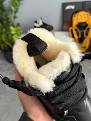 Черевики UGG Lowmel Sneaker Black Leather ❄️, Чорний, 36
