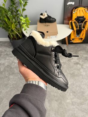 Черевики UGG Lowmel Sneaker Black Leather ❄️, Чорний, 36