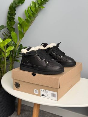 Черевики UGG Lowmel Sneaker Black Leather ❄️, Чорний, 36