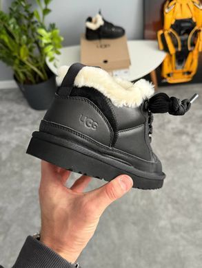 Черевики UGG Lowmel Sneaker Black Leather ❄️, Чорний, 36