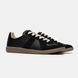 Кеди Maison Margiela Replica Black Calf Leather Sneakers, Чорний, 36