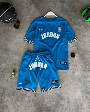 Чоловічий спортивний комплект NIKE x JORDAN (Блакитний), Блакитний, S
