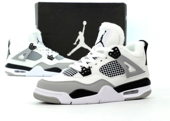 Зимові кросівки Nike Air Jordan 4 Retro White Winter ❄️ (Білий, хутро), Білий, 36