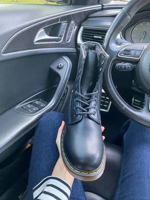 Берці Dr.Martens 1460 Black ❄️на хутрі, Чорний, 36