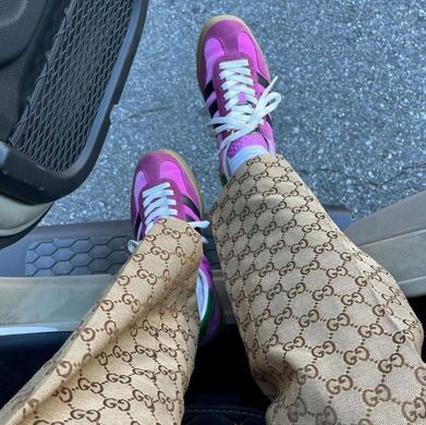 Кросівки Gucci x Adidas Gazelle (Pink), Рожевий, 37