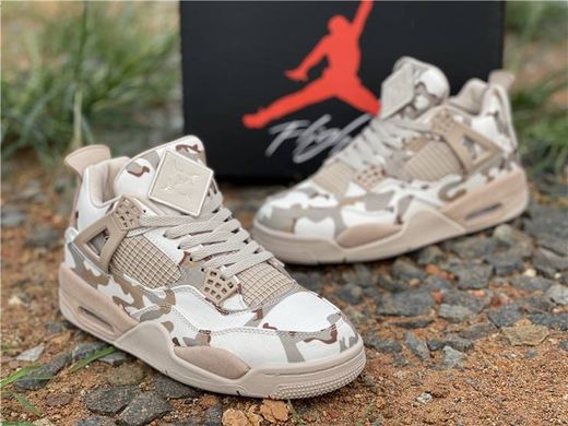Кросівки Nike Air Jordan 4 Camo x Aleali May , Бежевий, 37