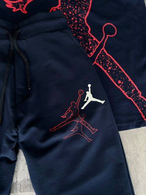 Комплект футболка та штани Nike x Jordan (Синій) , Темно-синій, S