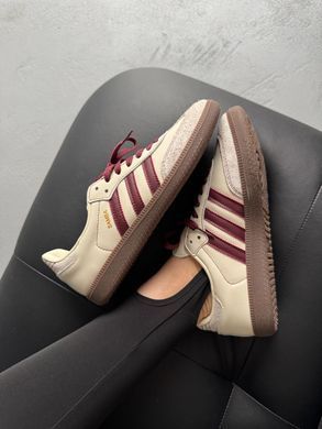 Кросівки Adidas Samba OG Wonder White/Maroon, Білий, 36