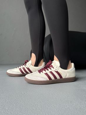Кросівки Adidas Samba OG Wonder White/Maroon, Білий, 36