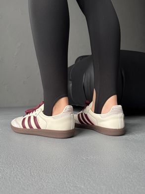 Кросівки Adidas Samba OG Wonder White/Maroon, Білий, 36