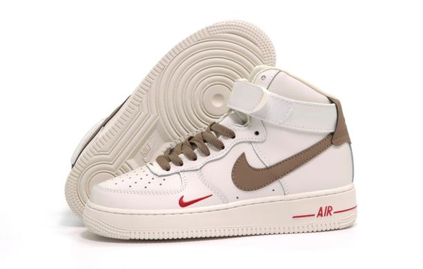 Кросівки Nike Air Force 1 High White|Coffee (Білий), Білий, 36