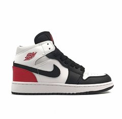 Кросівки Nike Air Jordan 1 Mid •Black Red Gray• (Білий), Комбінований, 36