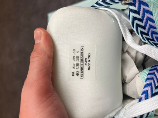 Кросівки LANVIN Curb Sneakers White Blue, Білий, 39